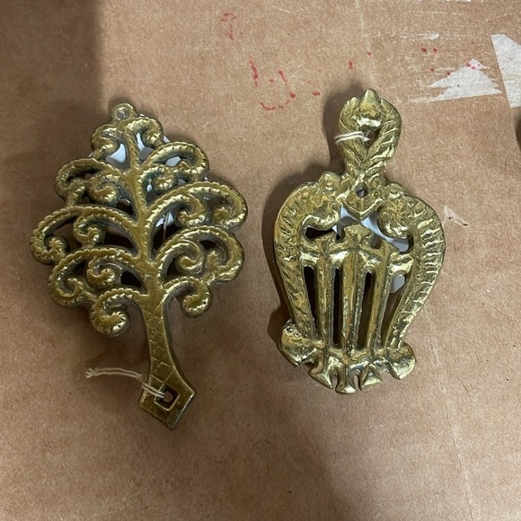 Vintage Petite Brass Trivets - Picture 1 of 2